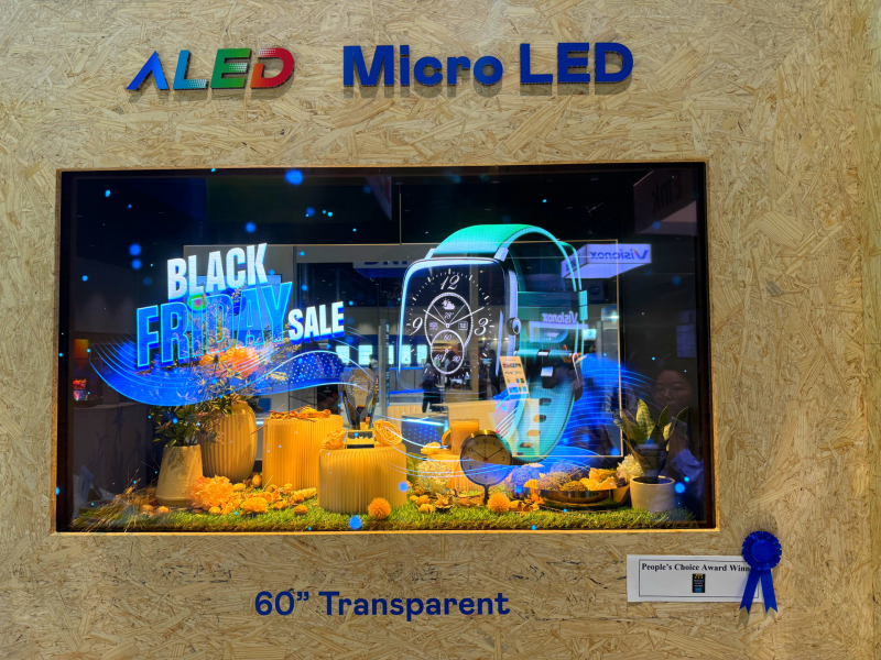 DUOBAO�����پW60����͸����Micro LED�@ʾ���@&rdquo;���Micro LED���g���ê�&rdquo;����Micro LED���͸����֮�OӋ���ԘO�°l�]���ԿɔUչ�ԟo�pƴ�Ӽ��g�������߂�600 nitsȫ��������������60%��͸�ʼ����^NTSC 110%�ă����Vɫ����F�����������`����ڸ��N����